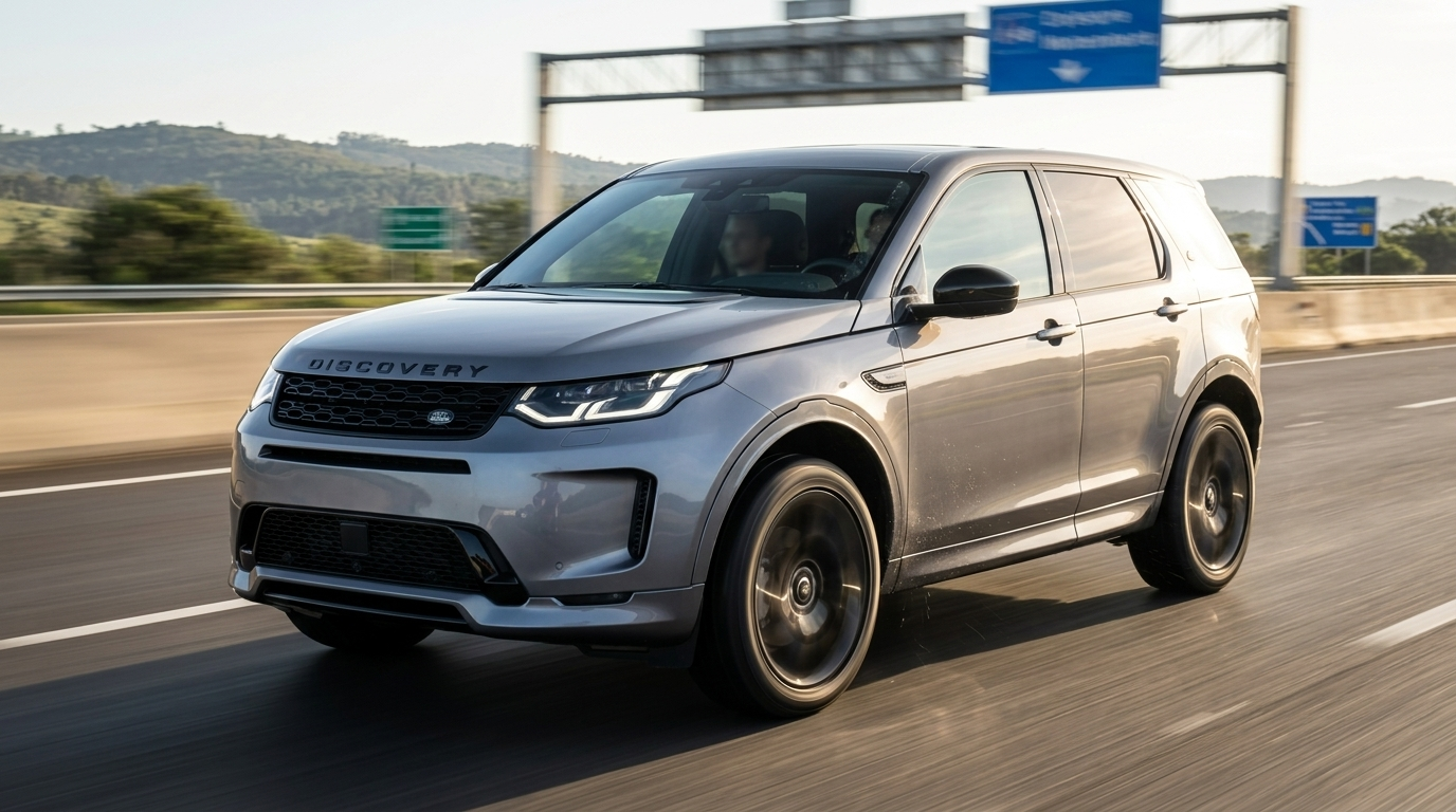 Silver Land Rover Discovery on the South African highway